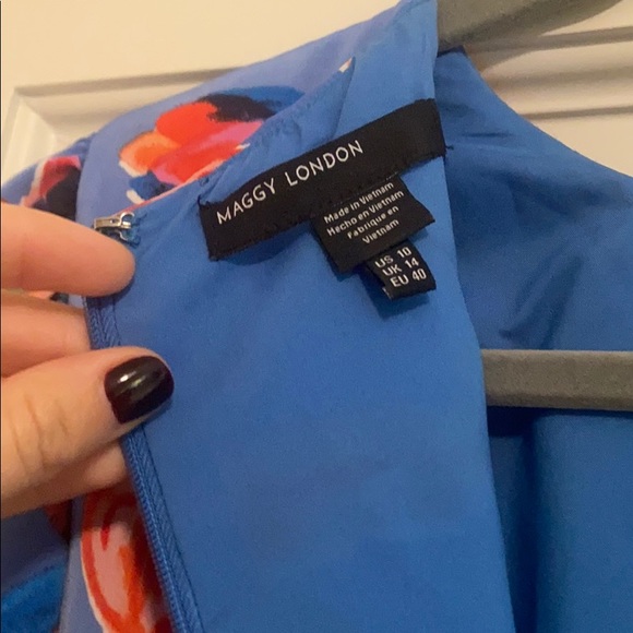 Blue Mid-Length Tea Dress - Picture 3 of 4